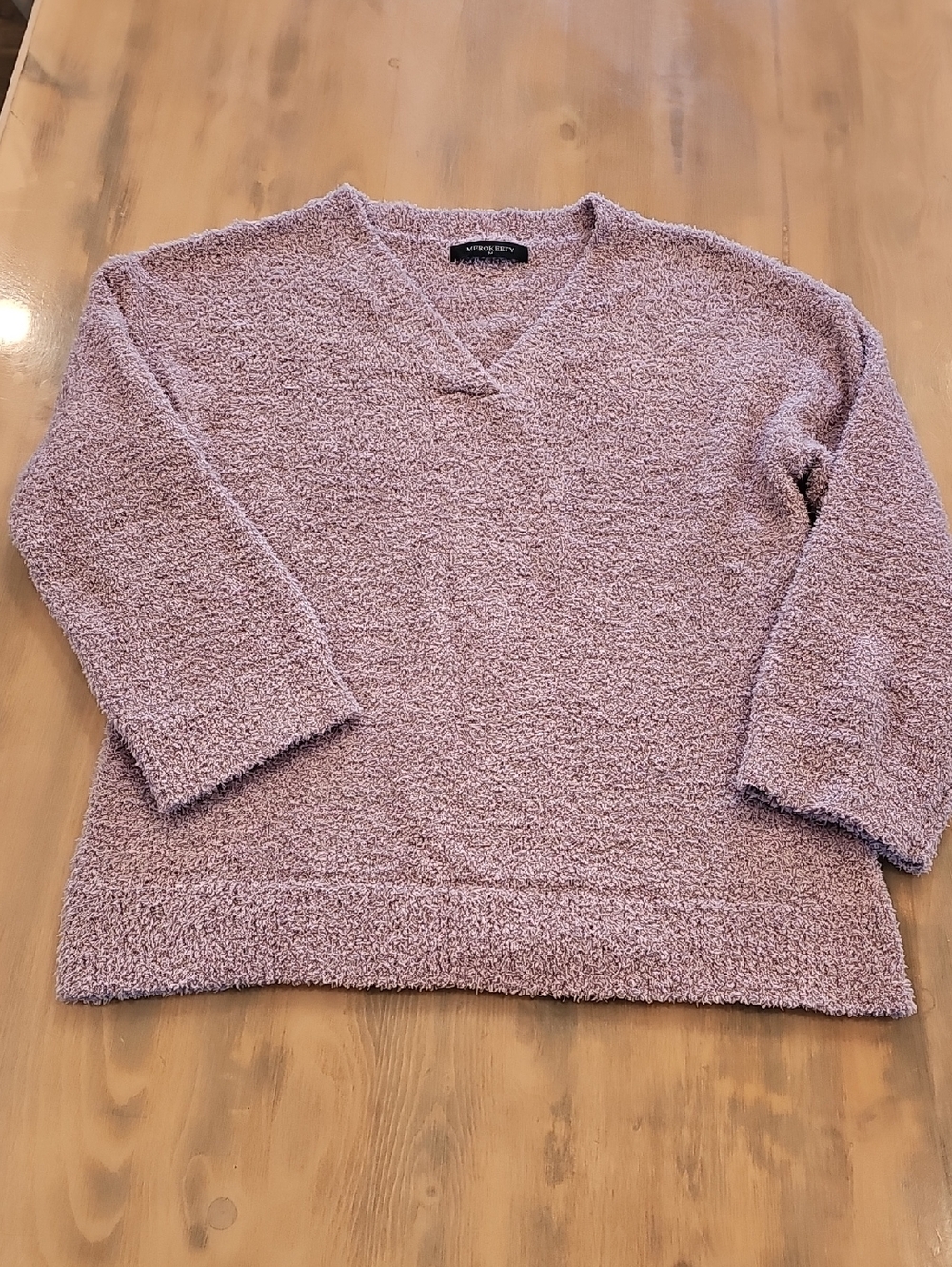 Cozy V-Neck Women’s Sweater - Dusty Mauve M